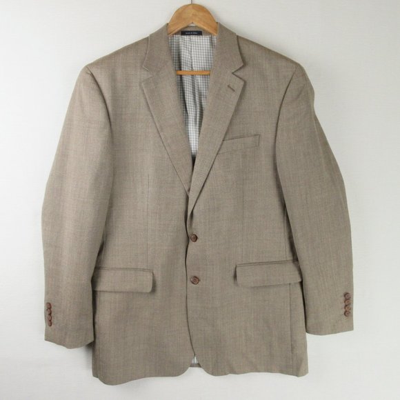 Ralph Lauren Other - Ralph Lauren Tan Wool Silk Linen Sport Coat Size 44L Two Button